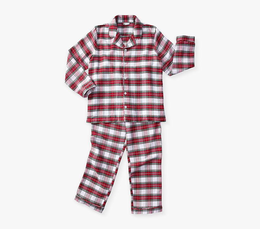 Adult Stewart Plaid Flannel Pajama Set | Pottery Barn Kids