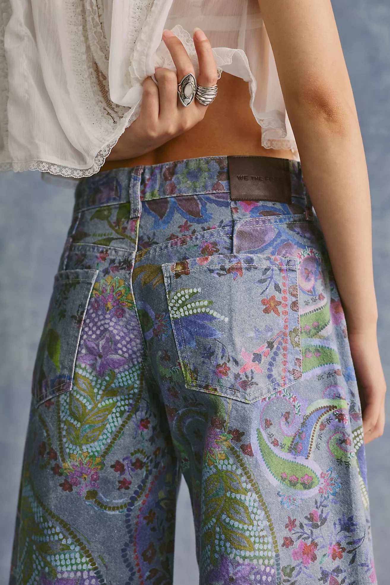 We The Free Alter Ego Wide-Leg Printed Jeans | Free People (UK)