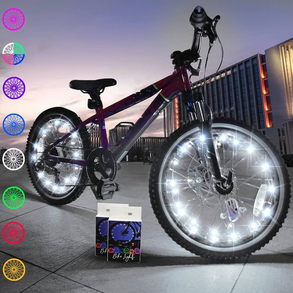 TINANA 2 Tire Pack LED Bike Wheel Lights Ultra Bright Waterproof Bicycle Spoke Lights Cycling Dec... | Amazon (US)