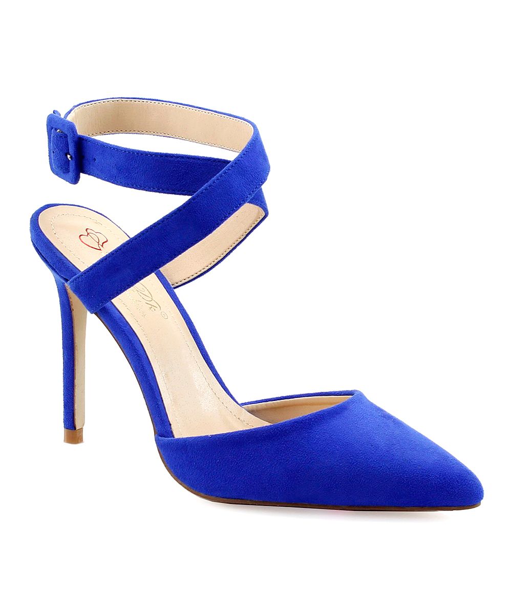 DBDK Fashion Women's Pumps ROYAL - Royal Blue Ankle-Wrap Delila Pump - Women | Zulily
