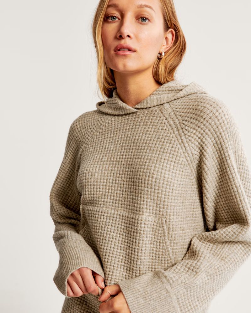 Women's Lounge Waffle Sweater Hoodie | Women's Intimates & Sleepwear | Abercrombie.com | Abercrombie & Fitch (US)