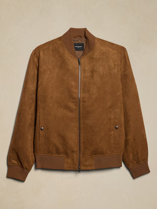 Vegan Suede Bomber | Banana Republic Factory