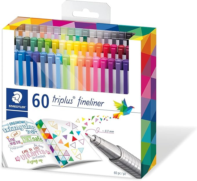STAEDTLER 334 C60 triplus fineliner 60 brilliant colours - 0.3mm line width | Amazon (US)