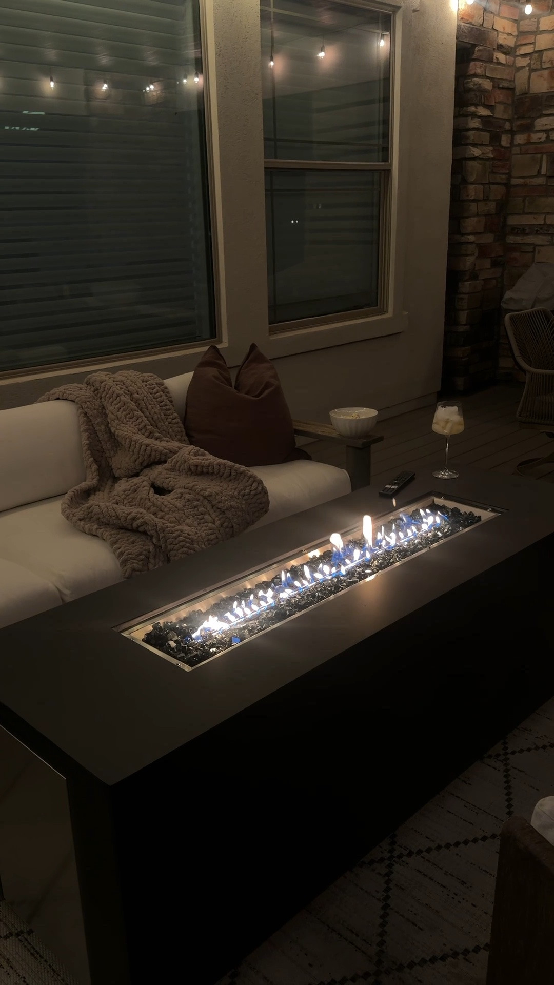 #ad my dream patio setup 😌 this is absolutely where you will find me all season long. I have been waiting to pull the trigger on the perfect fire pit and this one is stunning, has hidden storage for the propane tank and I love that there is still enough room to put drinks/use it as an actual table. Linking it up with other items we love from the @Wayfair Labor Day Clearance sale!! Their sale ends today and items are up to 70% off! #Wayfair #WayfairPartner #firepit #patiostyling