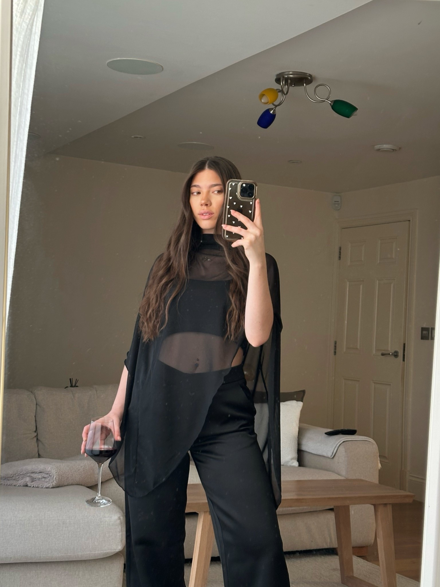 An all-black evening look I love 🖤
Sheer layers, wide-leg trousers & minimal styling - simple but elevated.
Outfit is all @NA-KD



#LTKuk #LTKdatenight #LTKfestive