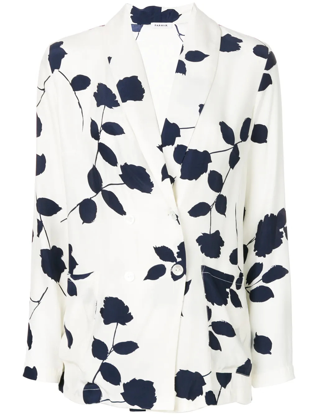 P.A.R.O.S.H. Simphony floral blazer - White | FarFetch Global