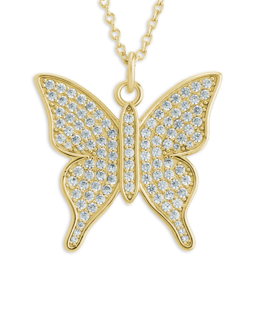 Pave CZ Butterfly Pendant | Sterling Forever