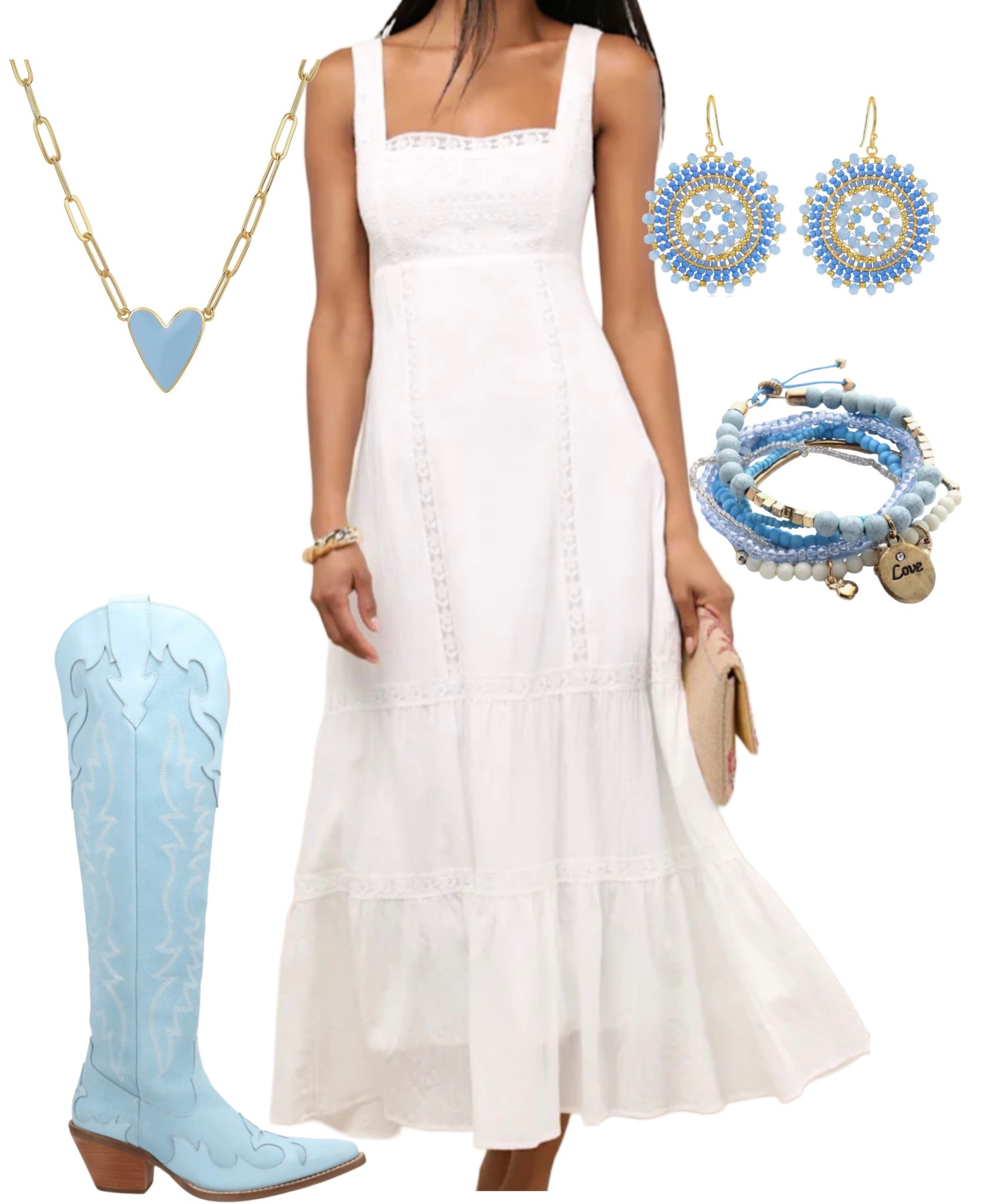 Bridal look with blue western boots! Code “Lori” to save 15% on boots 

#LTKShoeCrush #LTKStyleTip #LTKWedding