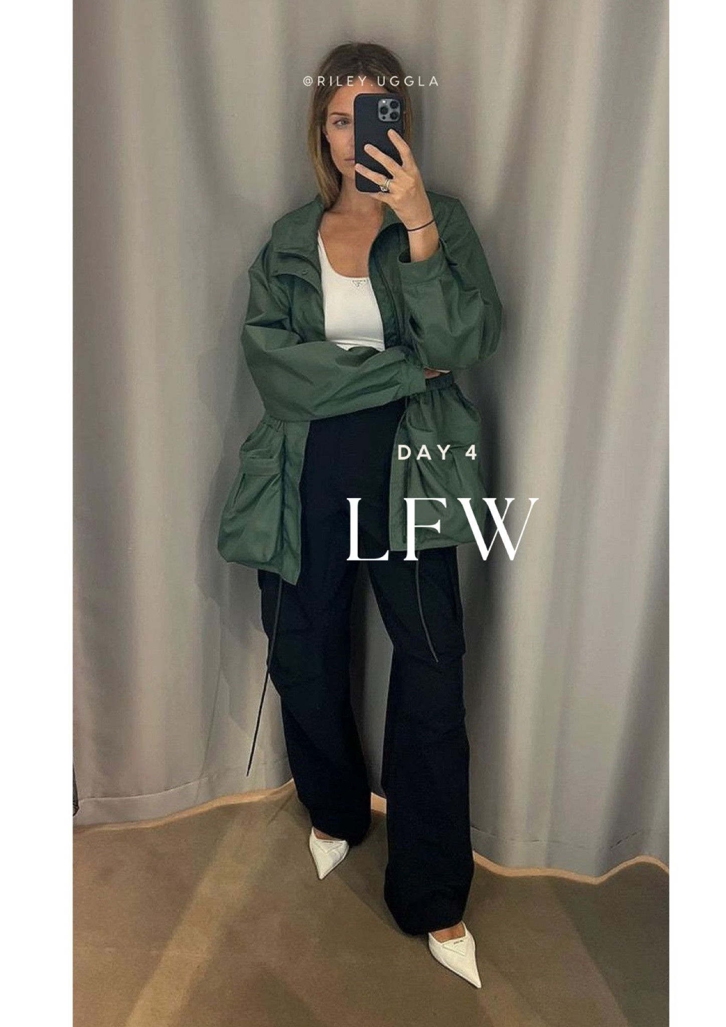 LONDON FASHION WEEK 


Day four of London Fashion week and a distinct change in the weather. I went from this shower proof reversible nylon jacket from SACAI, a white bodysuit from PRADA, these incredible trousers from COPERNI that are a new spin on a classic combat and which I will be wearing until they’re threadbare! (Size down on these are they come up big) And of course my trusty white pointed slingback pumps from PRADA, still the best investment shoe to date!


London Fashion Week, LFW, street style, reversible nylon jacket, body suit, Prada bodysuit, Coperni trouser, combat trouser, white pointed heels. 

#LTKU #LTKeurope #LTKSeasonal