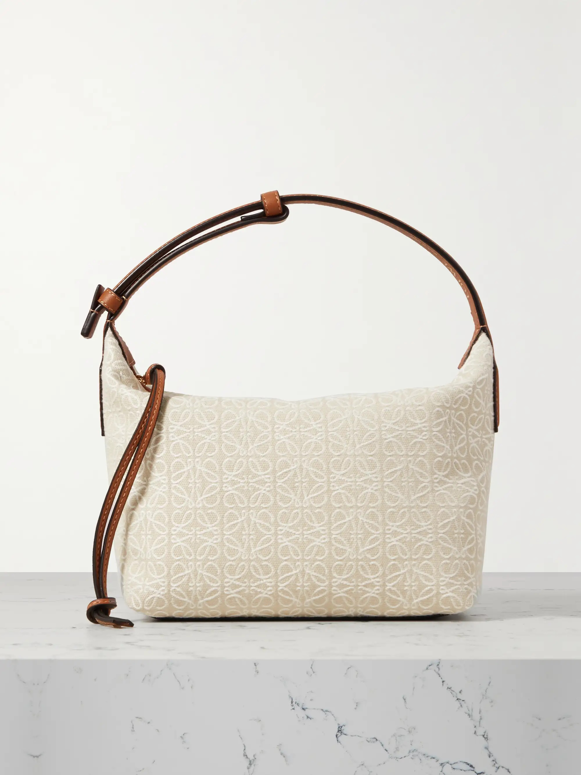 Cubi Anagram small leather-trimmed logo-jacquard tote | NET-A-PORTER (UK & EU)