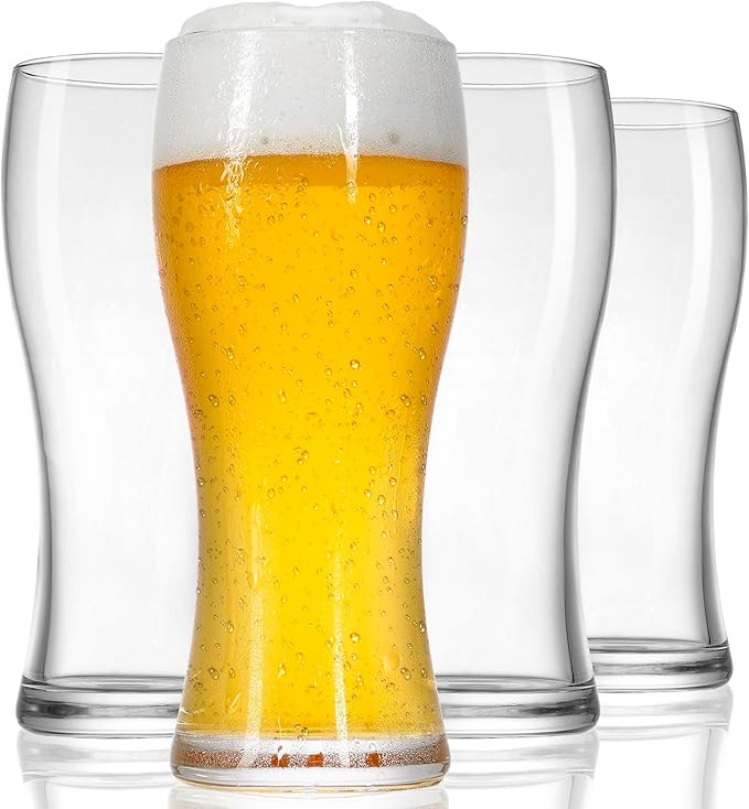 Beer Glasses Set of 4, 17 OZ Pint Glasses Pilsner Glasses for Father, Beer Mug Gifts for Men | Amazon (US)