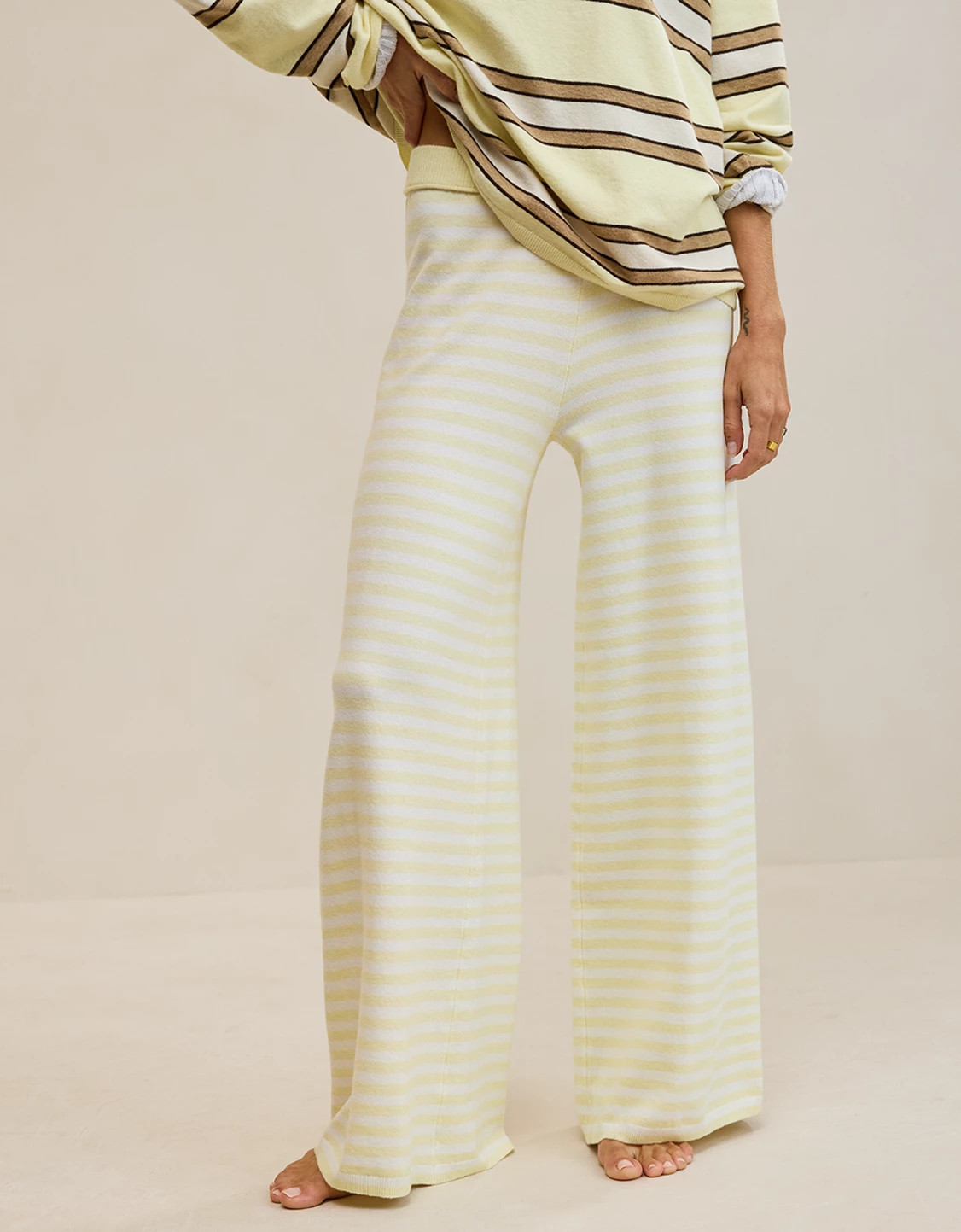 Aerie Sunday Soft Trouser Women's Cozy Yellow M Long | Aerie