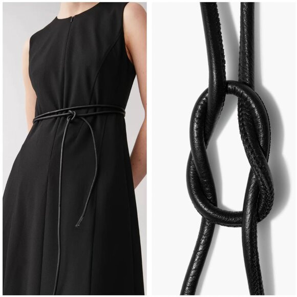 NEW COS Leather Rope Belt OneSize Black | Poshmark