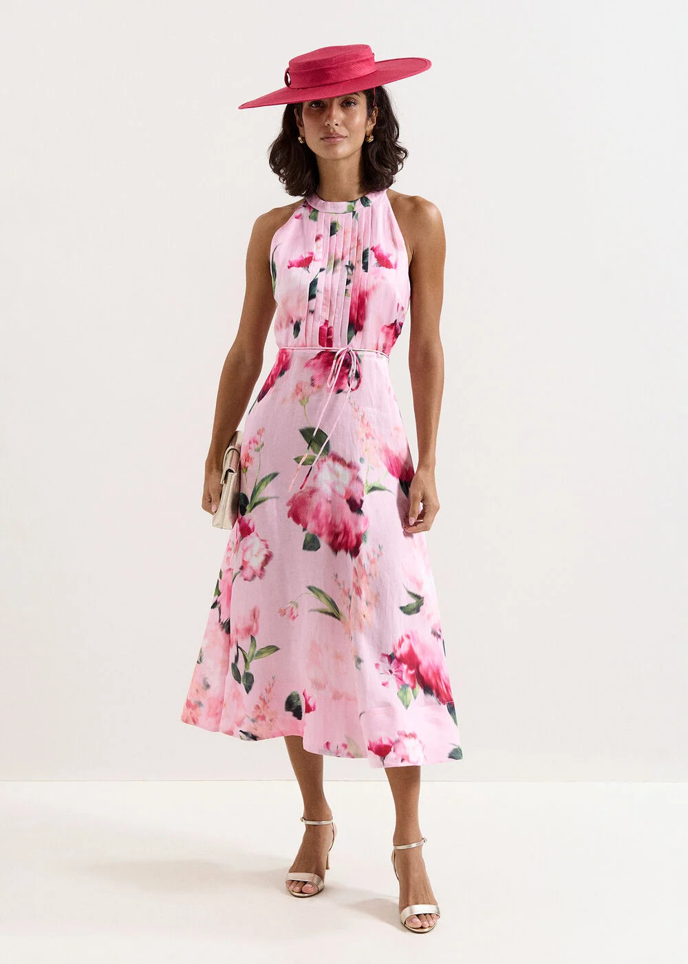 Bethany Pink Floral Midi Dress | Phase Eight UK | | Phase Eight