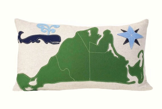Martha's Vineyard Map  Green  Oat | Etsy | Etsy (US)
