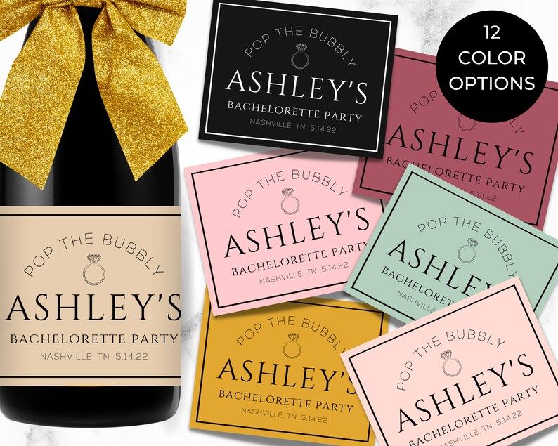 Custom Champagne Label  Bachelorette - Etsy | Etsy (US)