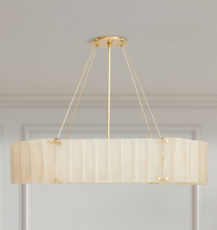 Willamette 48" Linear Chandelier, Champagne Glass | Rejuvenation