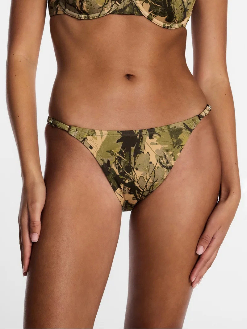 Kacey Lee Women's and Women's Plus Low Rise High Leg Cheeky Bikini Bottoms, Sizes XS-3X | Walmart (US)