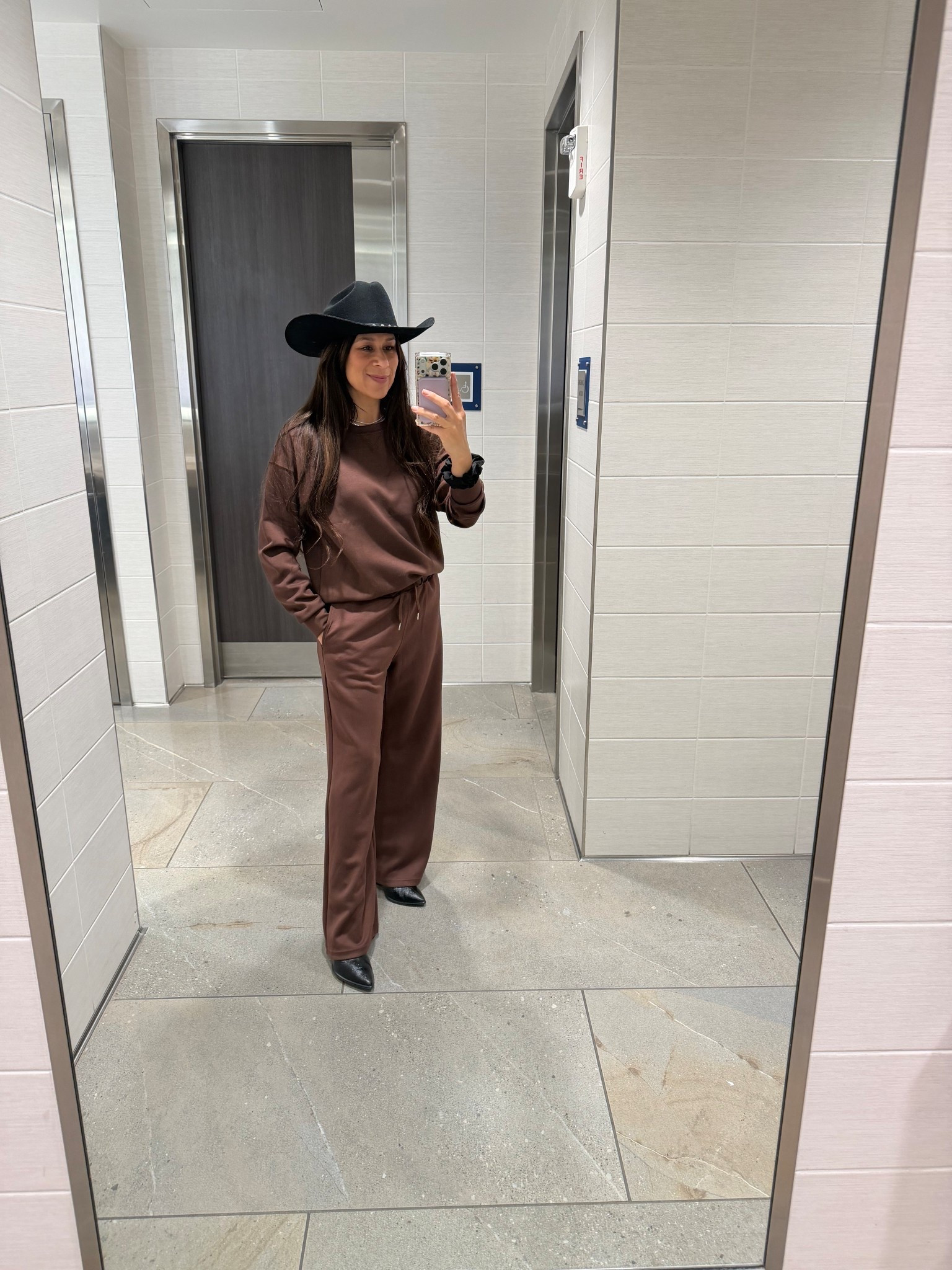 chocolate brown outfit and absolutely love it!!  Wearing a size small  

#LTKootd #LTKdayinmylife #LTKOver40