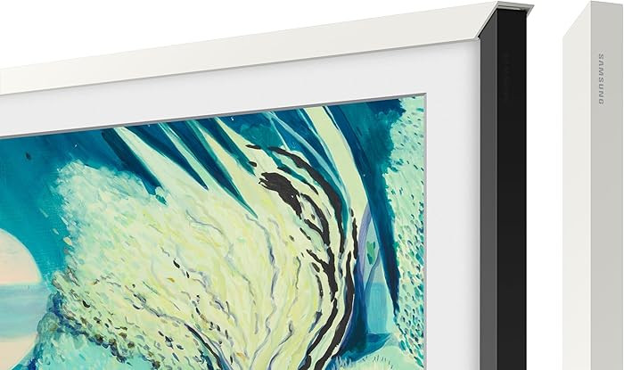 SAMSUNG 43-inch The Frame Customizable Bezel, Modern White (VG-SCFA43WTBZA, 2021 Model) | Amazon (US)