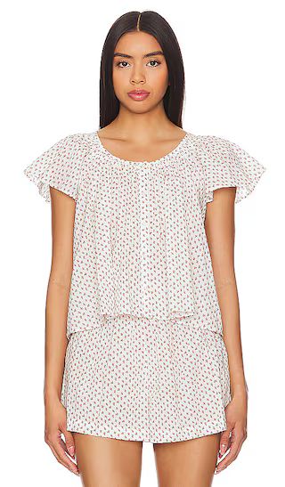 The Flutter Top in Calico Rose | Revolve Clothing (Global)