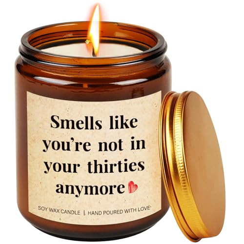 TUZELIYA 30th Birthday Candle Gifts - Lavender Scented Soy Candle - Handmade 30th Birthday Decorations for Women Men, 1995 Birthday Gift Ideas for Her, Mom, Friends | Amazon (US)