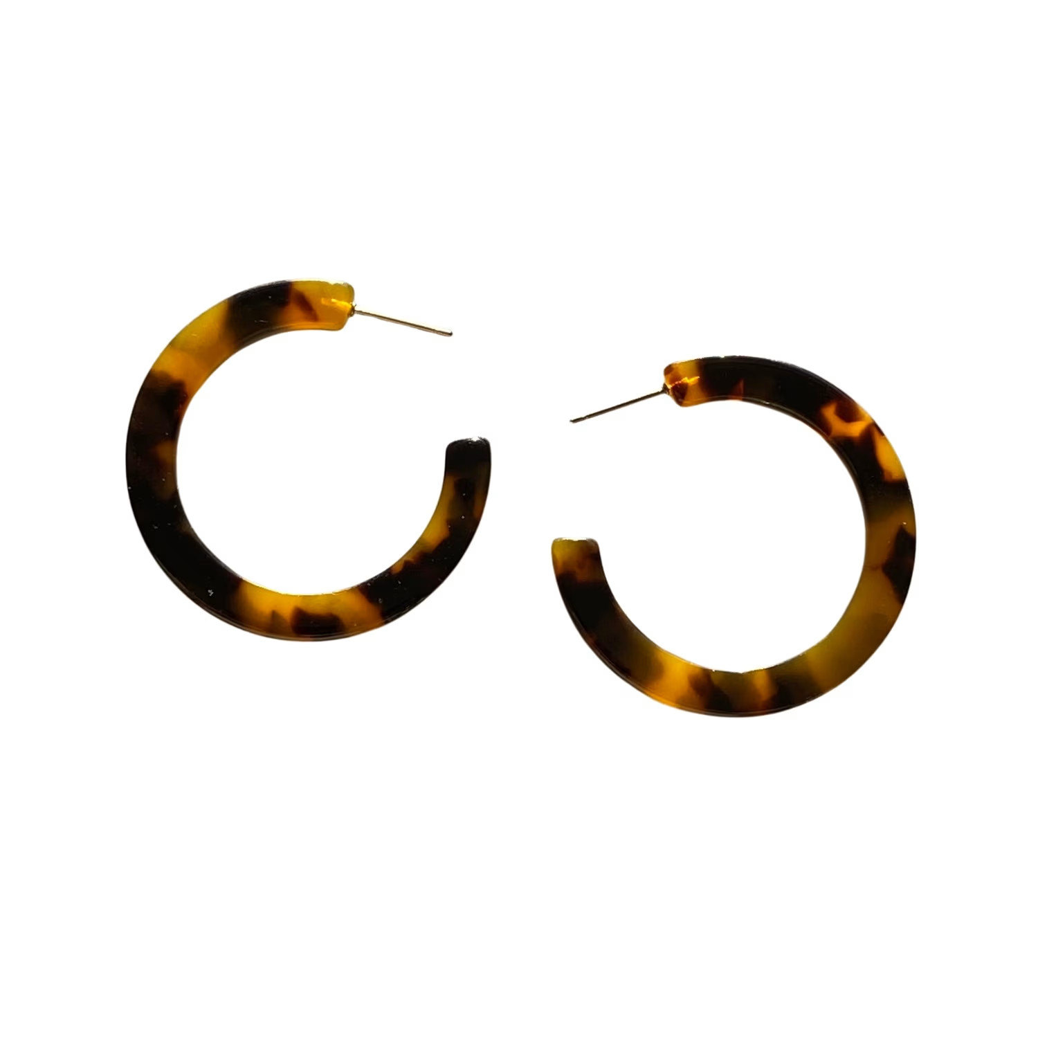 Classic Hoop Earrings In Tortoise | Wolf & Badger