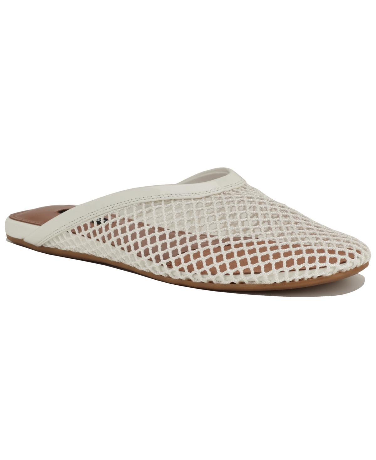 Nine West Women's Daniela Mesh Mules Flats - White | Macy's