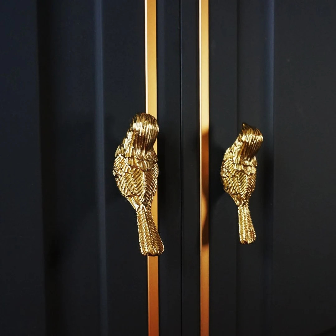 Unique Brass Bird Knobs Drawer Knobs Pulls Kitchen Cabinet Pulls Handle Dresser Knobs Knob Decor ... | Etsy (US)