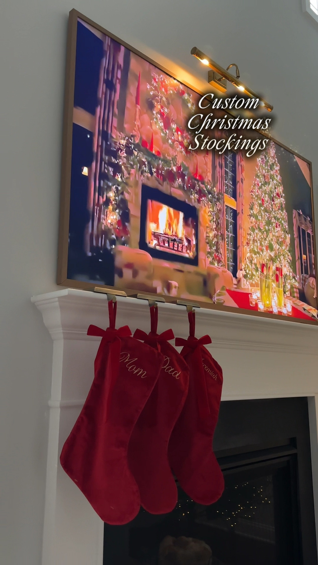 These personalized red velvet stockings completely transformed our mantel! The plush texture, embroidered names, and matching ribbon ties make it feel so classic & cozy!
Paired them with these minimal gold stocking holders that blend right in under the Frame TV — clean, simple, and secure (no drilling needed!).

Perfect for families, couples, or anyone building their first holiday setup.
Shop it all on my LTK!
red velvet stockings, personalized stockings, Christmas mantel décor, gold stocking holders, holiday home accents, cozy Christmas fireplace

#LTKHoliday #LTKHome #LTKSaleAlert