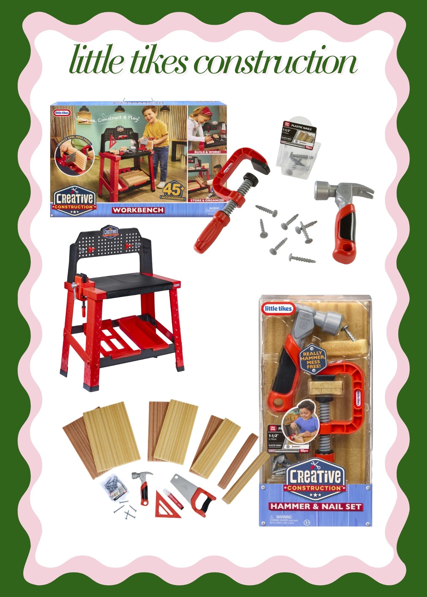 Haven’t seen many people talking about these! If your kid loves “building,” this set is perfect. The wood is actually foam, but the hammer and nails really work, so they get the full building experience without the danger or the mess. It keeps them busy, helps with coordination, and makes them feel so proud of what they can create. Such an easy, affordable gift idea they’ll actually use. 
Toddler gifts, gifts for kids, Christmas gifts for kids 

#LTKSaleAlert #LTKGiftGuide #LTKKids