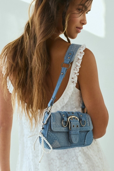 Silence + Noise Jade Denim Shoulder Bag | Urban Outfitters (US and RoW)