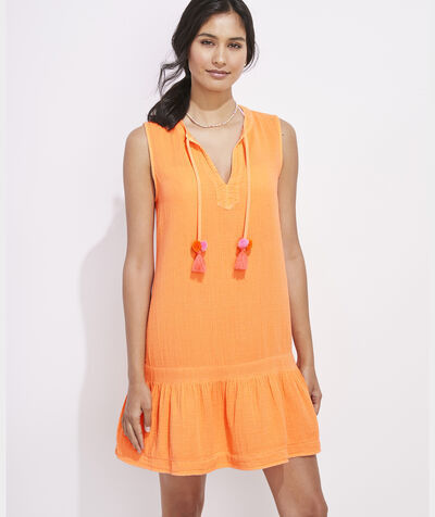 Double-Gauze Notch Neck Cover-Up | vineyard vines