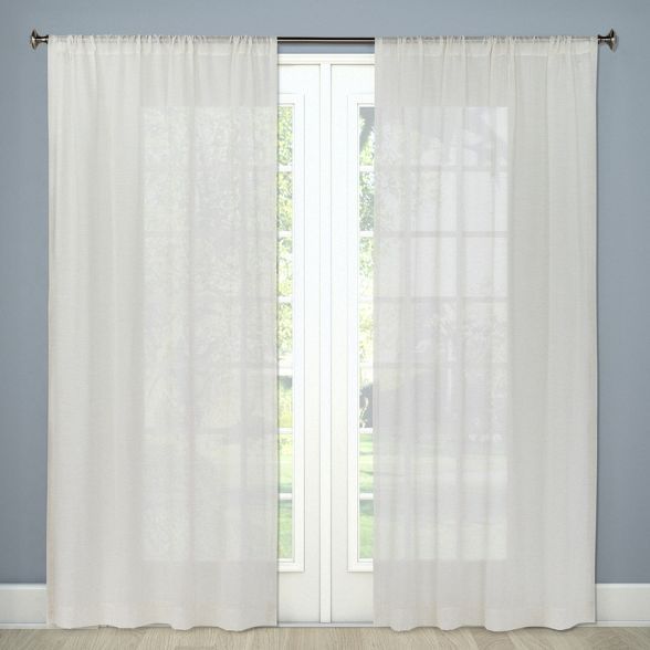 84&#34;x54&#34; Sheer Curtain Panel Natural Linen - Threshold&#8482; | Target