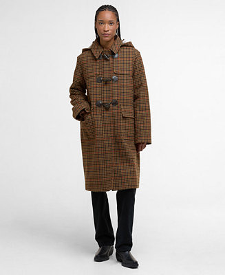 Women's Melody Checkered Hooded Coat | Macy's
