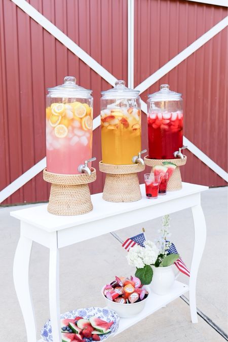 Setting up this years 4th of July tablescape today and had to take a look back at last year! ♥️🤍💙 Loved getting to shoot this In front of our barn, it made for a beautiful backdrop! Everything is linked on my website & @shop.ltk to help you plan for this years red white & blue 🧨♥️🤍💙

#LTKHome #LTKParties #LTKSeasonal