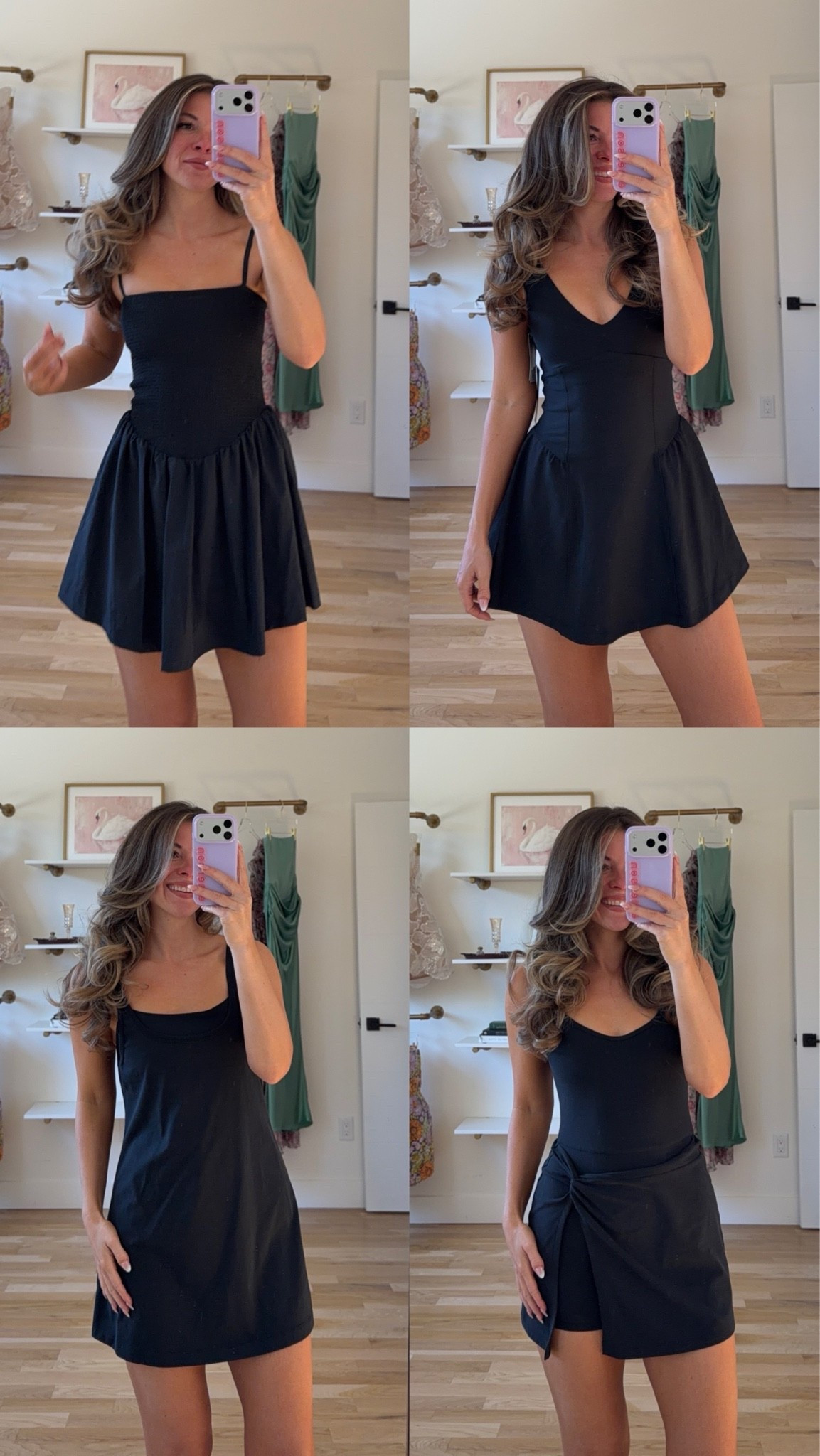abercrombie workout & walking date dress. 

size down to an xs in the top right. wearing a small in the rest

walking date mini dress 
workout mini dress
travel outfit 
travel dress 
traveler dress 
Black mini dress 
errands outfit ￼￼￼￼￼ ￼

#LTKmomlife #LTKTravel #LTKSaleAlert