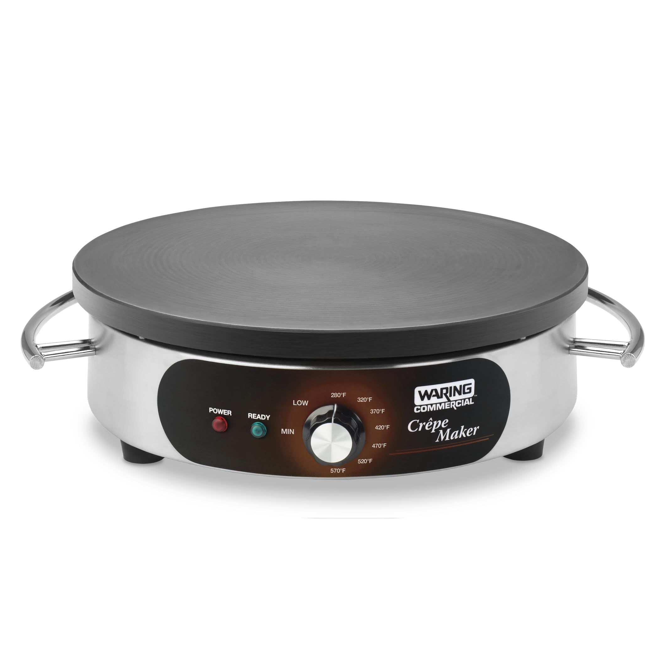 Waring Commercial WSC160X 16" Electric Crepe Maker, Cast Iron Cooking Surface, Stainless Steel Base, Includes Batter Spreader and Spatula, 120V, 1800W, 5-15 Phase Plug | Amazon (US)