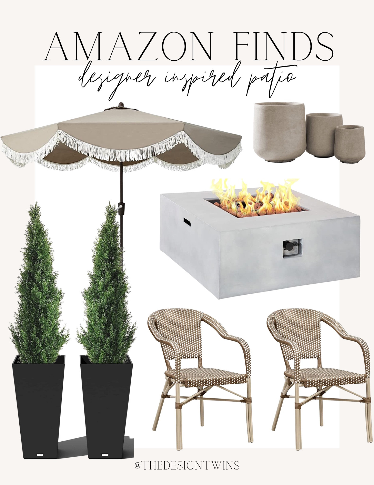 Designer inspired patio for less! Budget friendly. For any and all budgets. Organic modern, traditional, modern farmhouse home decor, accessories and furniture. Neutral, wood nature inspired. Coastal casual home, modern french country.

#LTKstyletip #LTKFind #LTKSeasonal