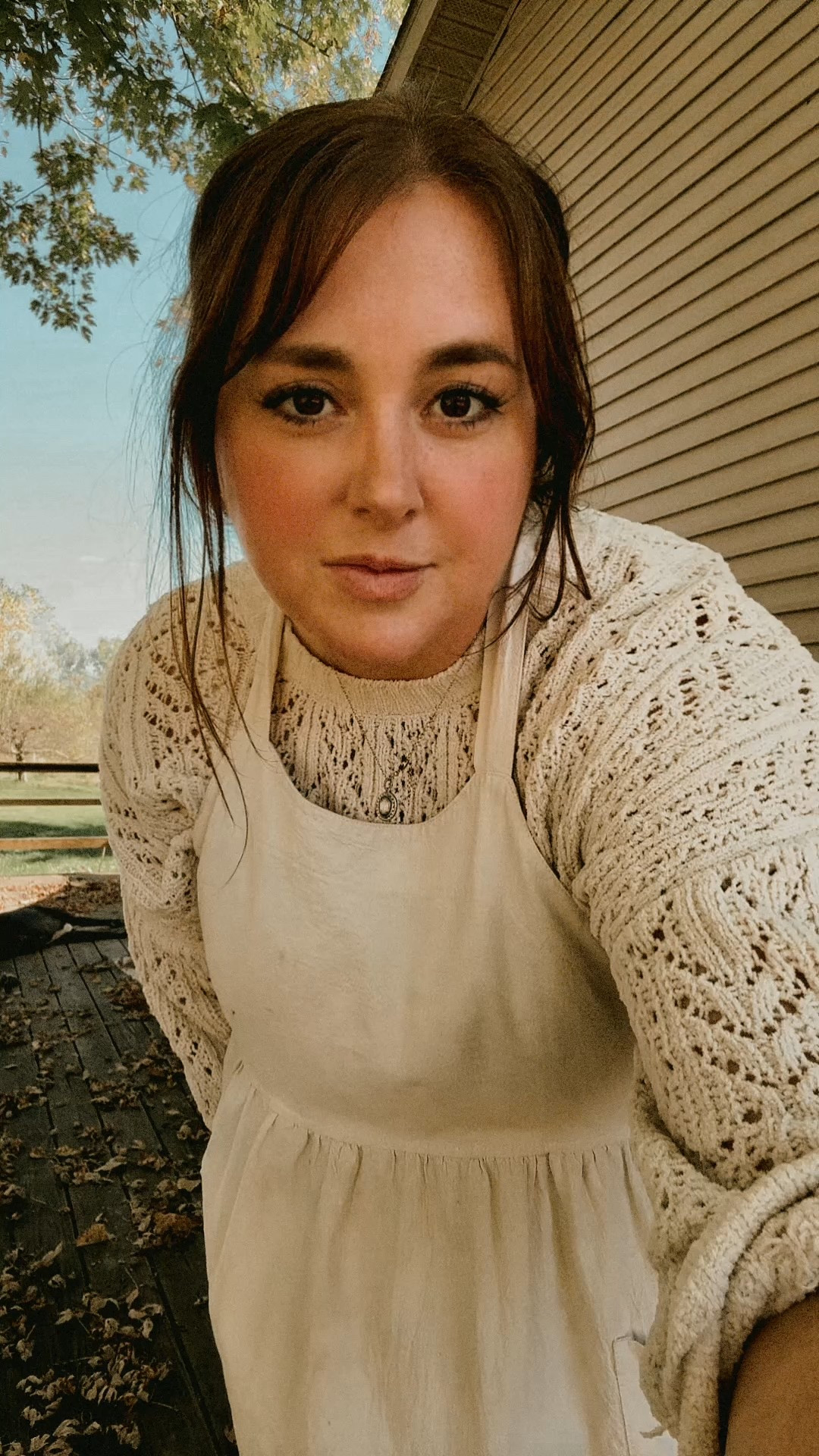 Fall homestead OOTD. Do I match? No. Am I cozy? Yes! And this apron is a must for baking and gathering eggs 😂

#LTKMidsize #LTKHome #LTKSeasonal