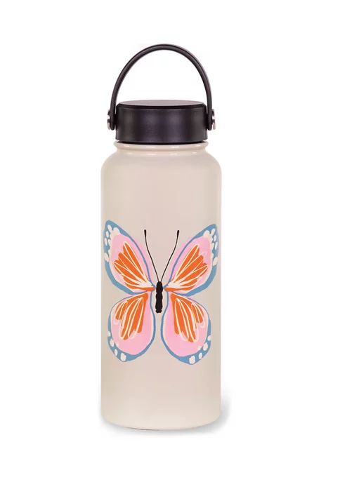 Stainless Steel XL Water Bottle, Garden Butterfly | Belk