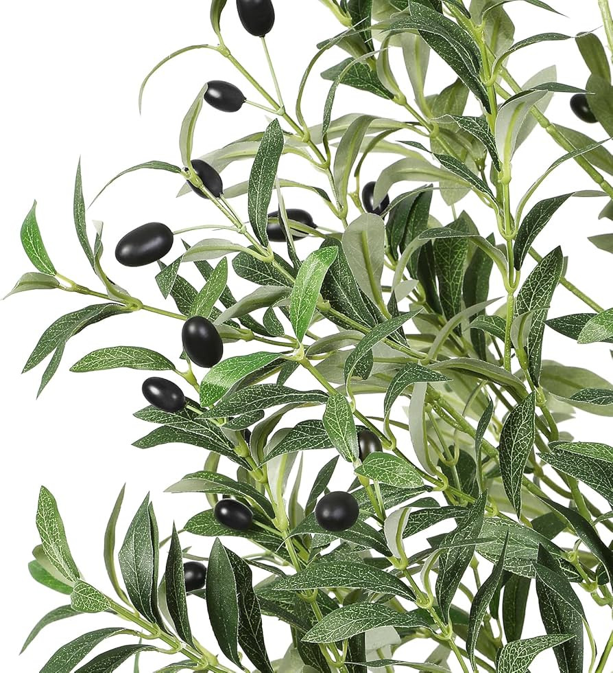 Alupssuc 7FT Artificial Olive Tree, Fake Olive Tree with Lifelike Olive Leaves, Faux Olive Tree I... | Amazon (UK)