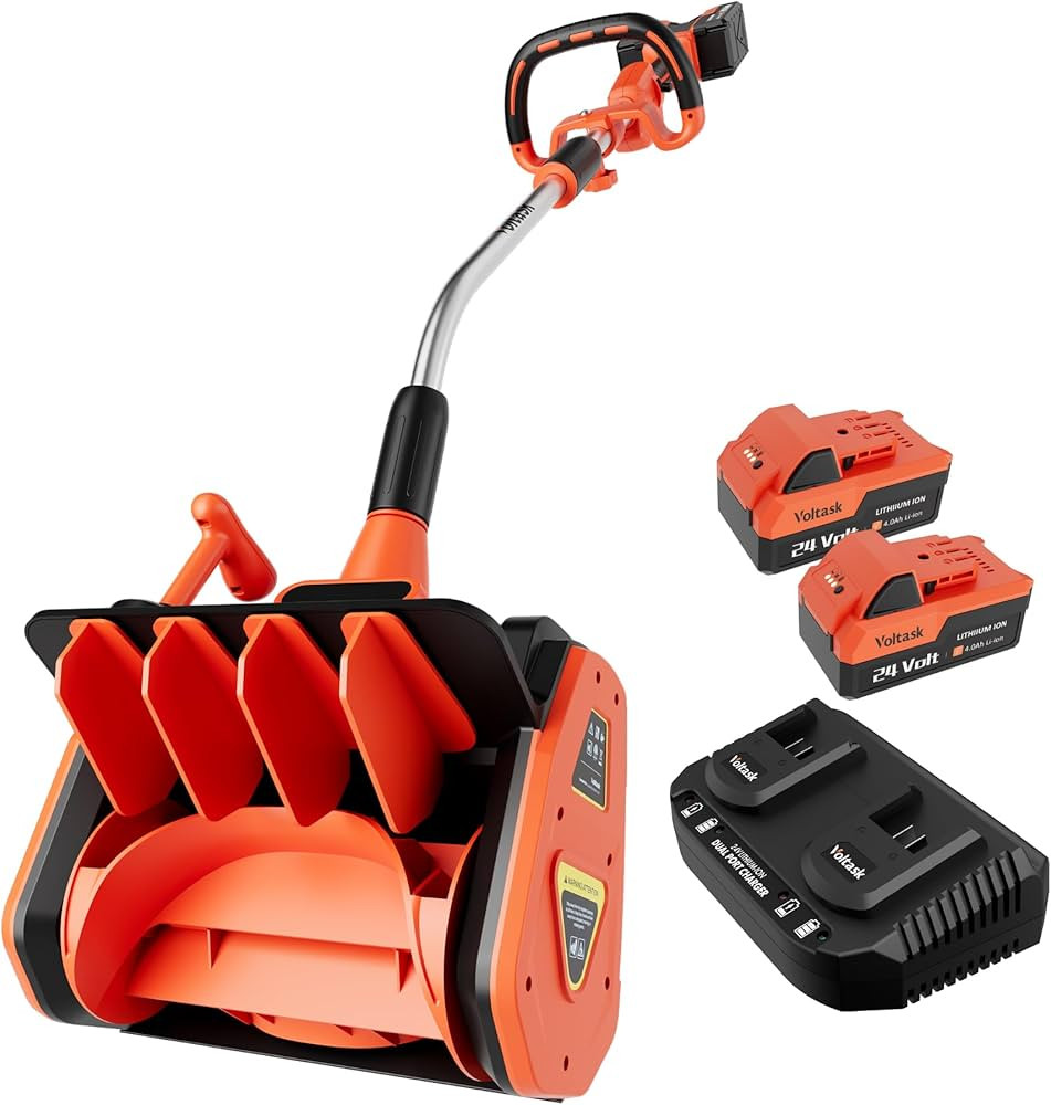 VOLTASK Cordless Snow Shovel, 48V | 13.5-Inch Cordless Snow Blower, Battery Snow Blower with Dire... | Amazon (US)