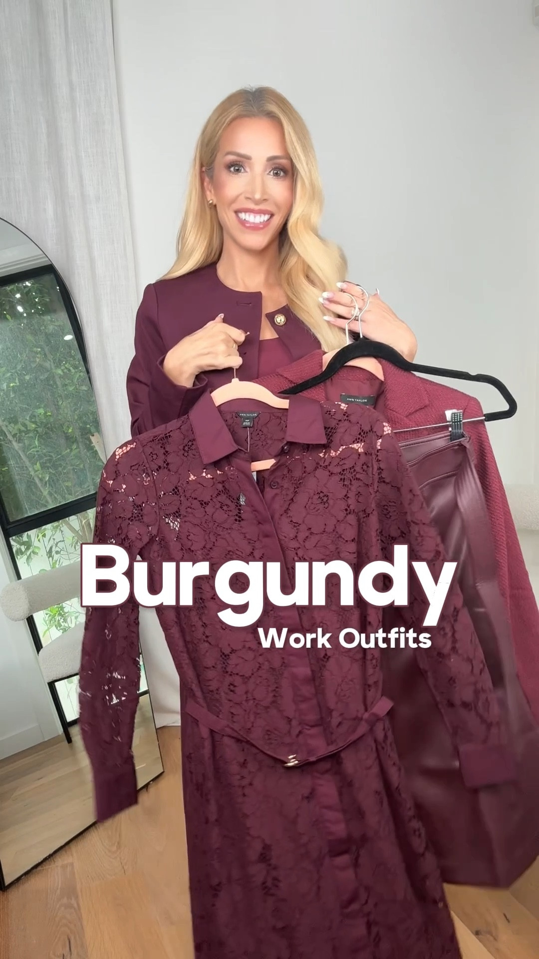 Burgundy is such a great color for fall.

Work outfit
Faux leather skirt
Military jacket
Lace dress


#LTKOver40 #LTKWorkwear #LTKSeasonal