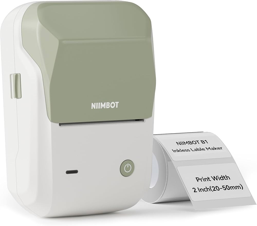 NIIMBOT B1 Label Maker Machine with 1 Roll Starter Tape, Bluetooth Label Printer Thermal Label St... | Amazon (UK)