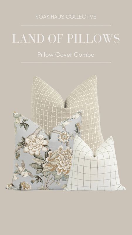 Land of pillows - Spring Pillow Combo

Spring pillow combination, pillow combo, floral pillows, light blue pillow, pillow covers, modern pillows, throw pillows, accent pillows 

#LTKfamily #LTKstyletip #LTKhome