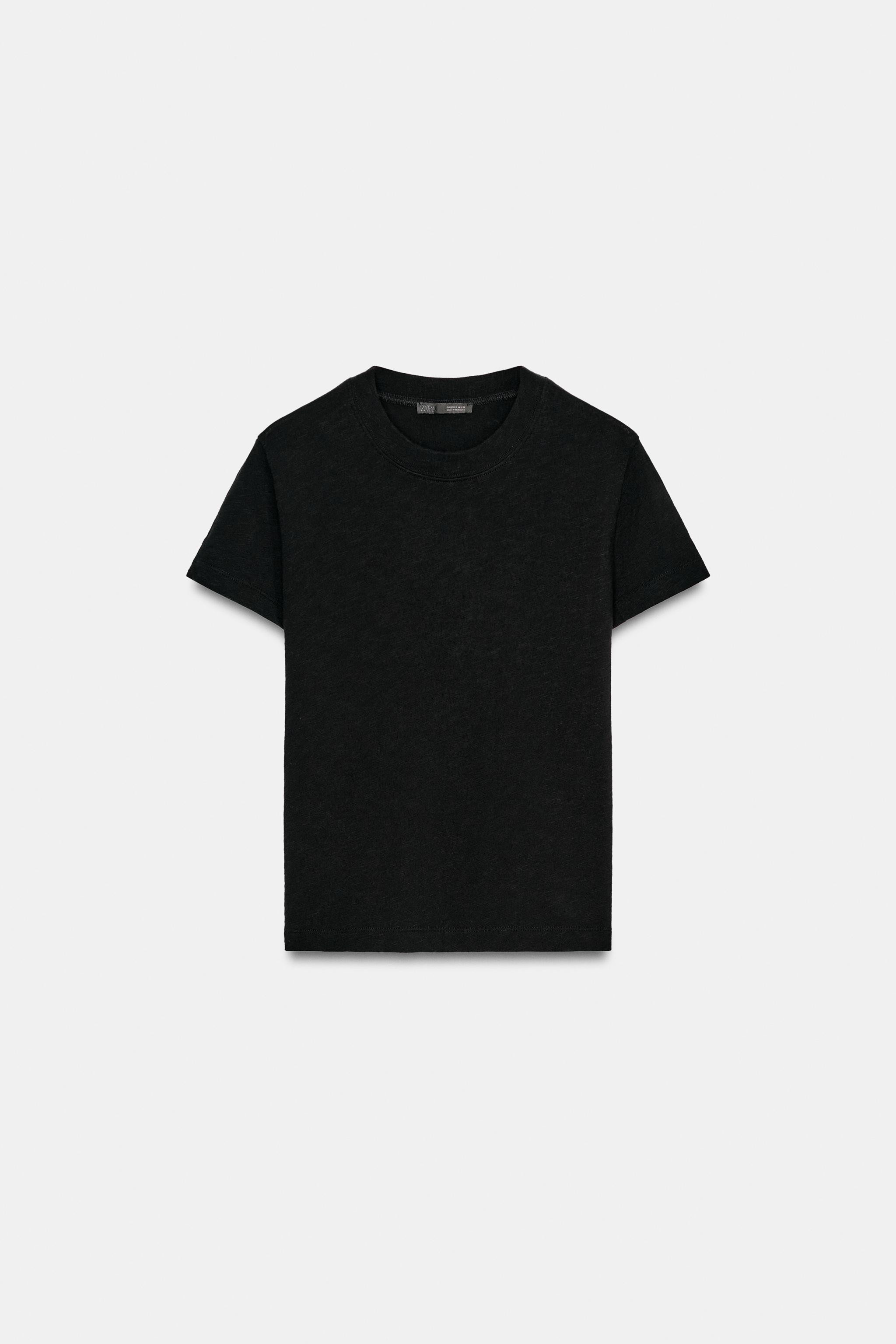 SLUB KNIT COTTON T-SHIRT | Zara UK