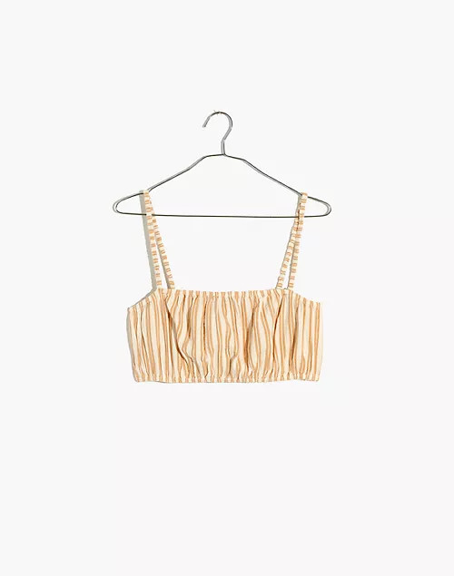 Lightestspun Cover-Up Bubble Crop Top in Stripe | Madewell