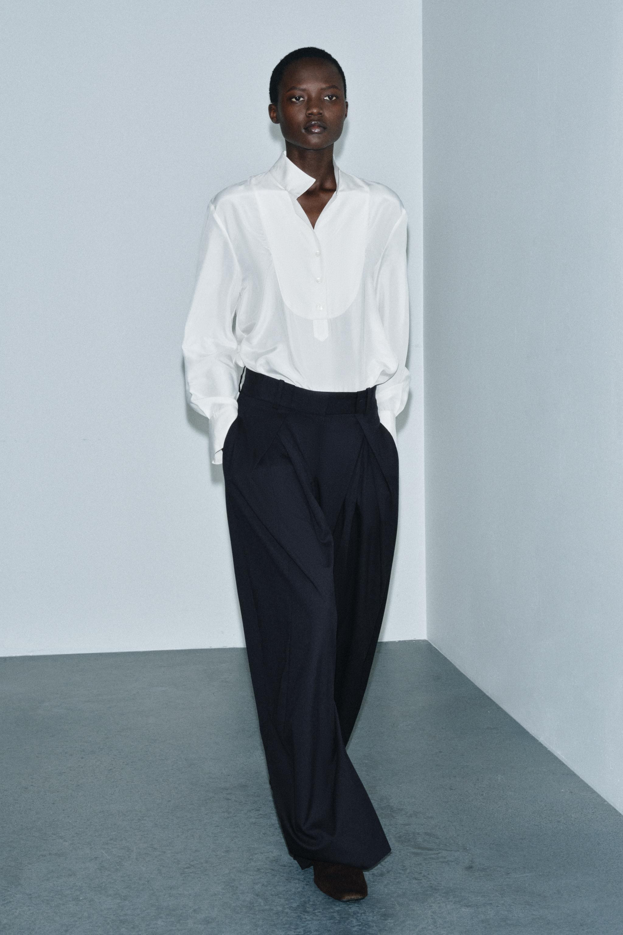 ZW COLLECTION WIDE-LEG TROUSERS WITH DARTS | Zara UK