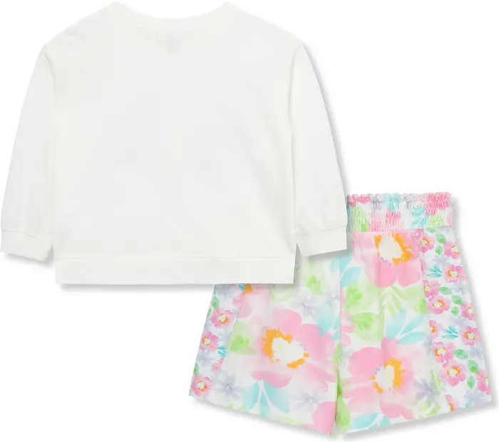Peek Aren't You Curious Kids' Watercolor Floral Graphic Top & Print Shorts Set | Nordstrom | Nordstrom